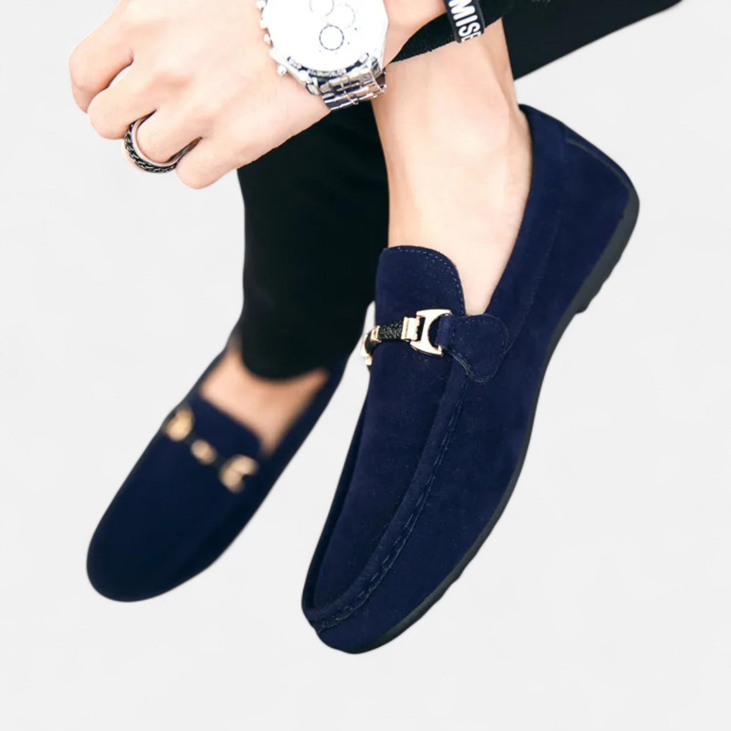 Velour Boutique | Men’s Loafers Elegant Buckle Detail
