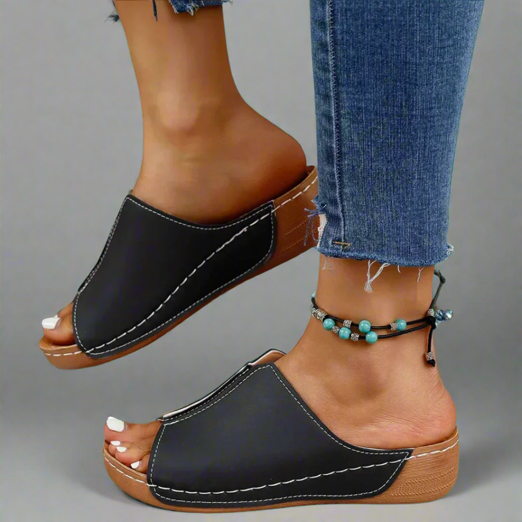 Velour Boutique | Women's Handmade Wedge Sandals Made from Premium Materials