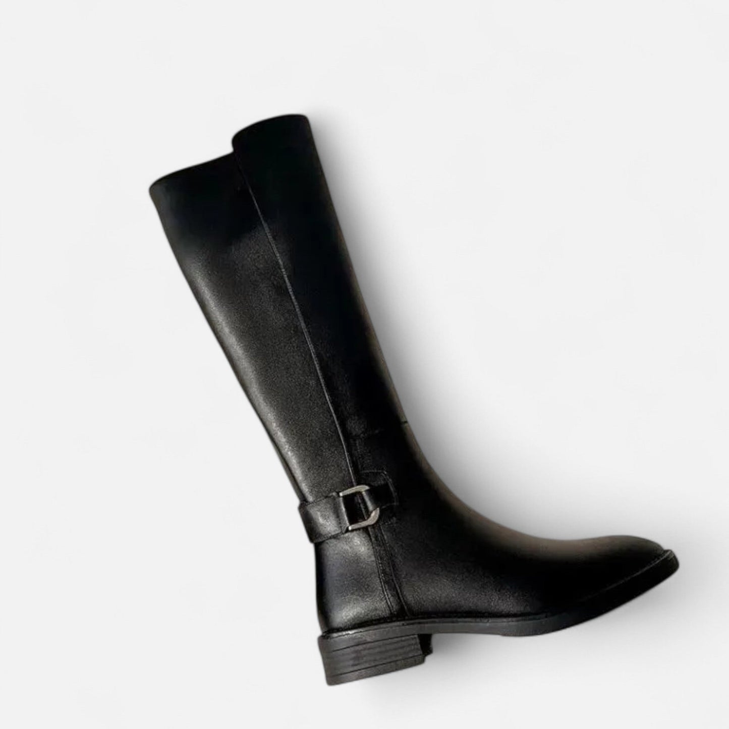 Velour Boutique | Women's Knee-High Riding Boots Vintage Buckle Elegance