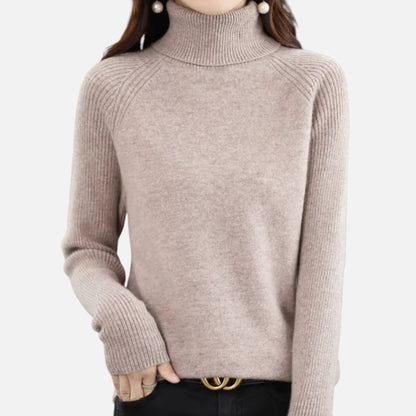 Velour Boutique | Women's Turtleneck Sweater Raglan Sleeve