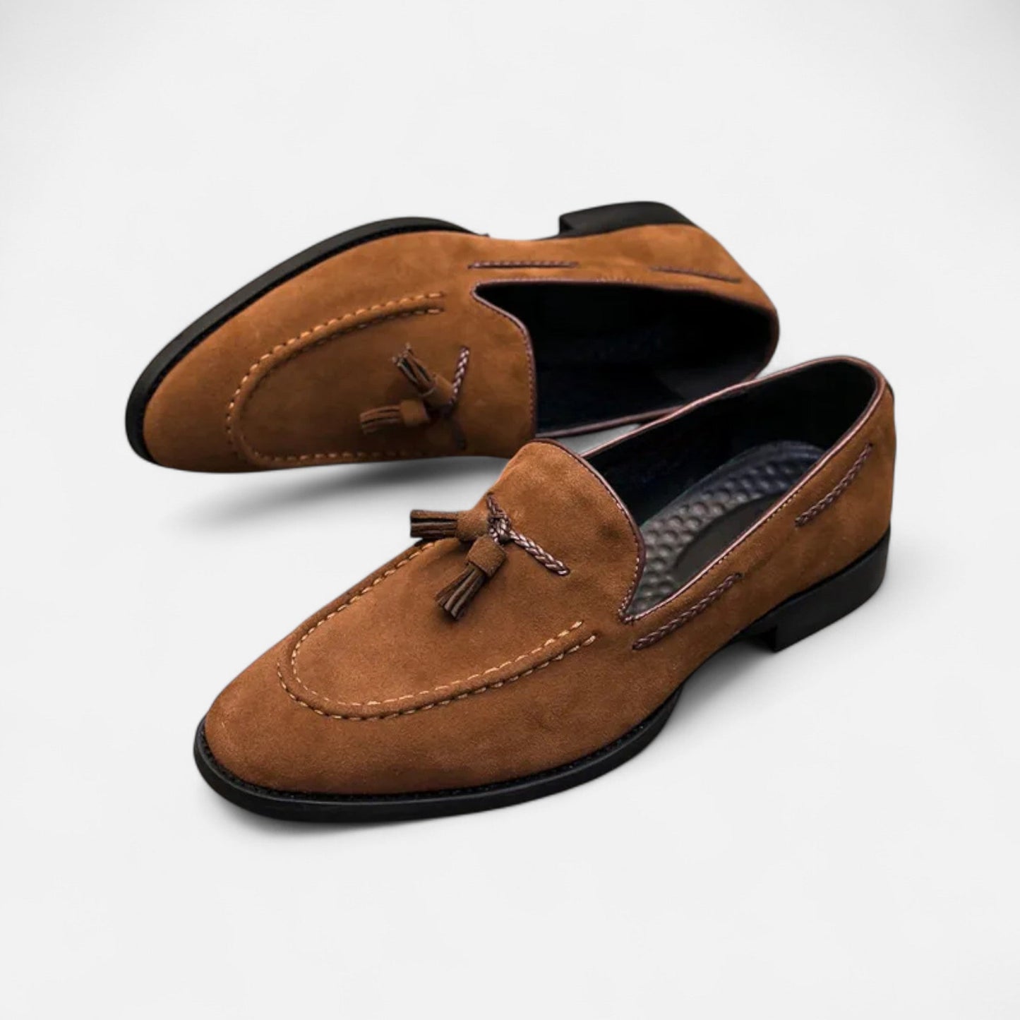 Velour Boutique | Men’s Tassel Loafers Suede Heritage