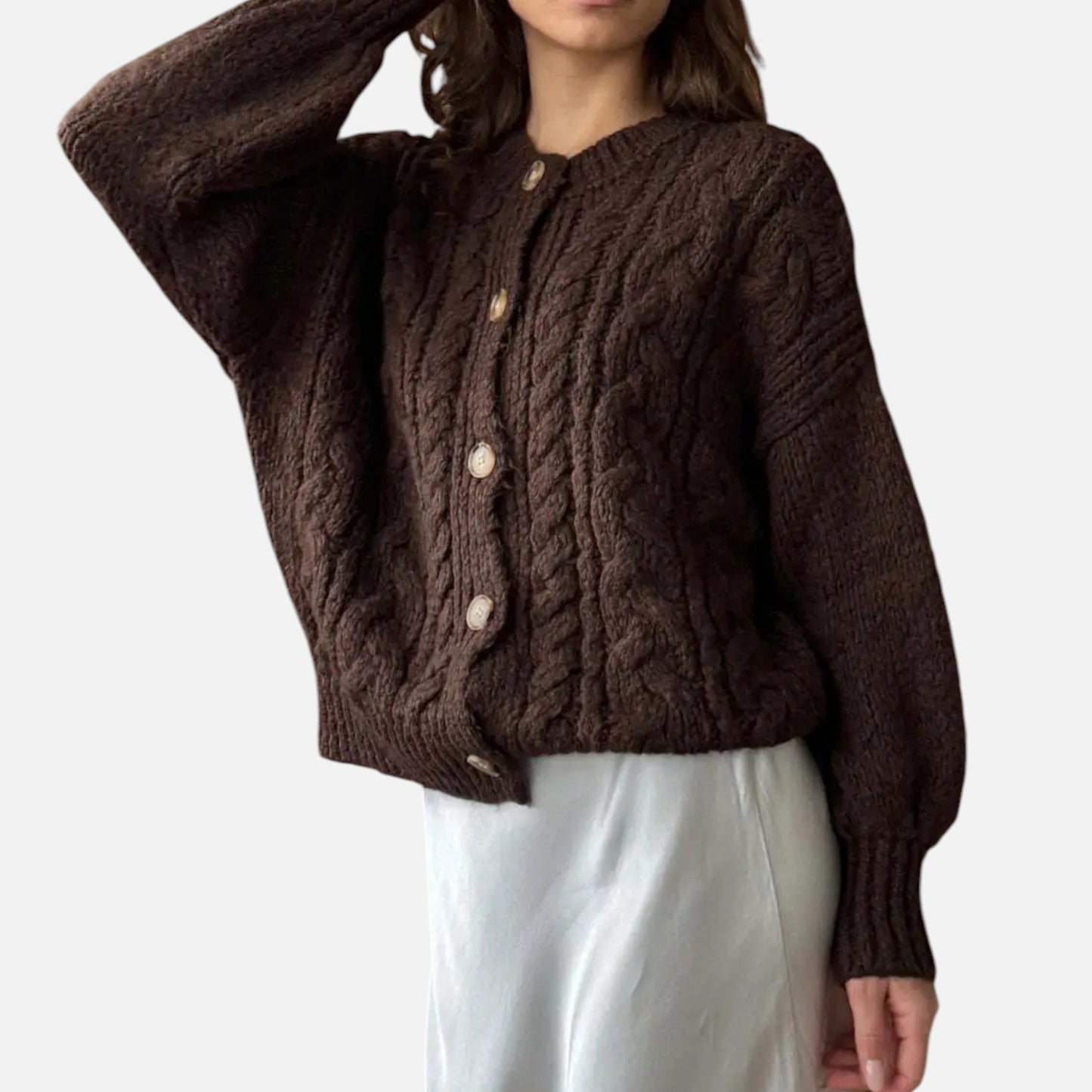 Velour Boutique | Women's Textured Knit Wool Cardigan