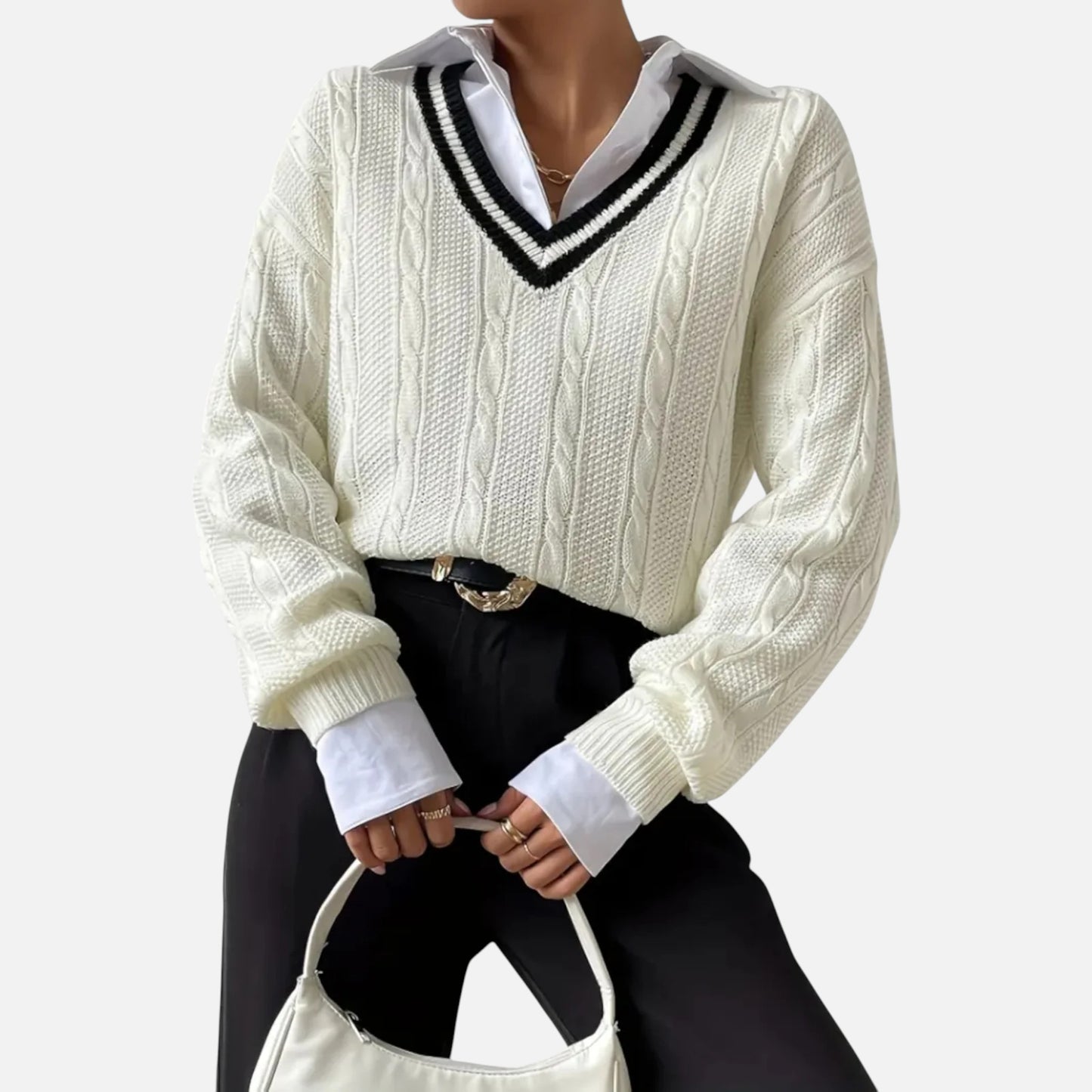 Vellemere | Women’s Cashmere-Touch V‑Neck Knit