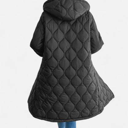 Velour Boutique | Women's Long Quilted Hooded Jacket