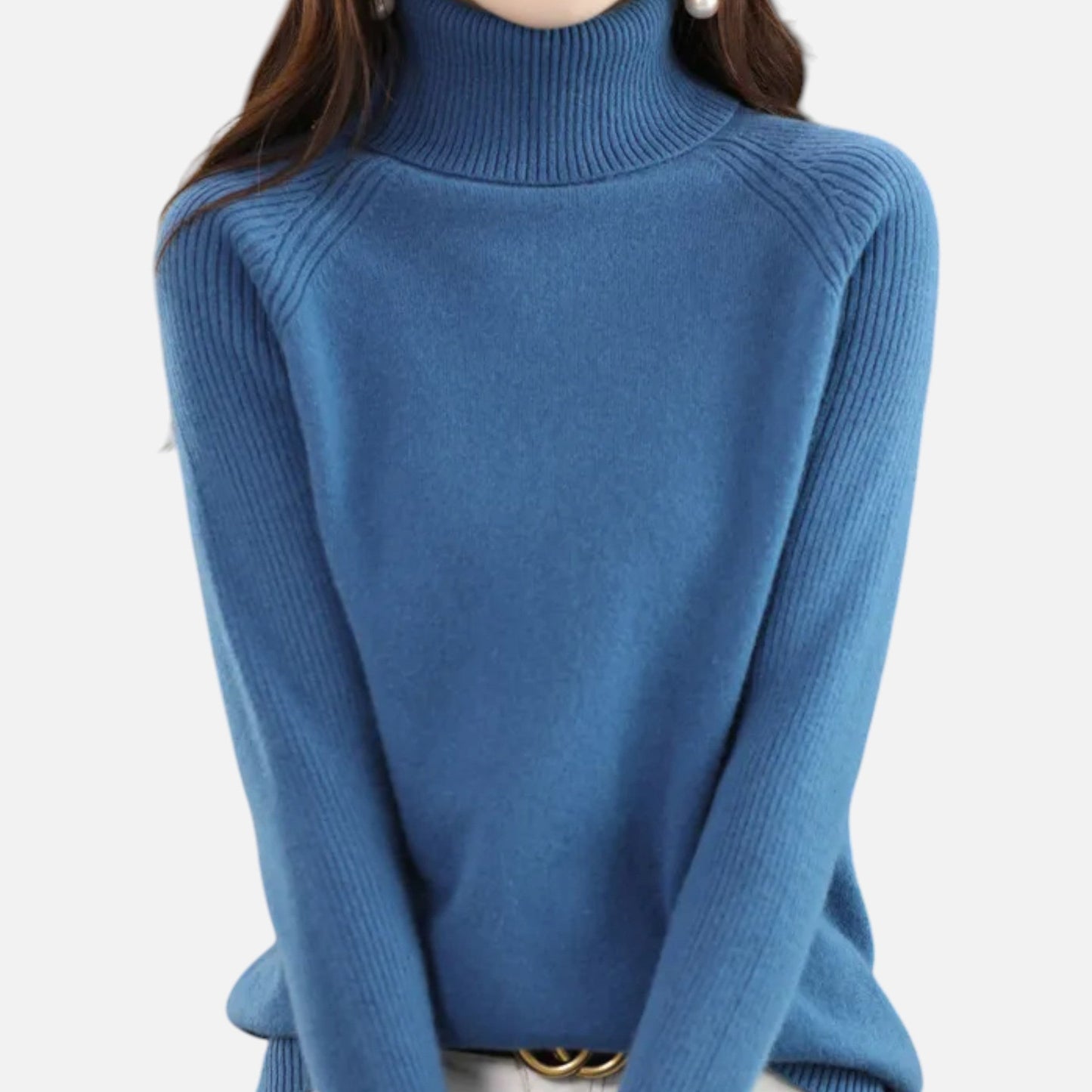 Velour Boutique | Women's Turtleneck Sweater Raglan Sleeve