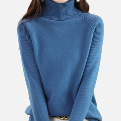 Velour Boutique | Women's Turtleneck Sweater Raglan Sleeve