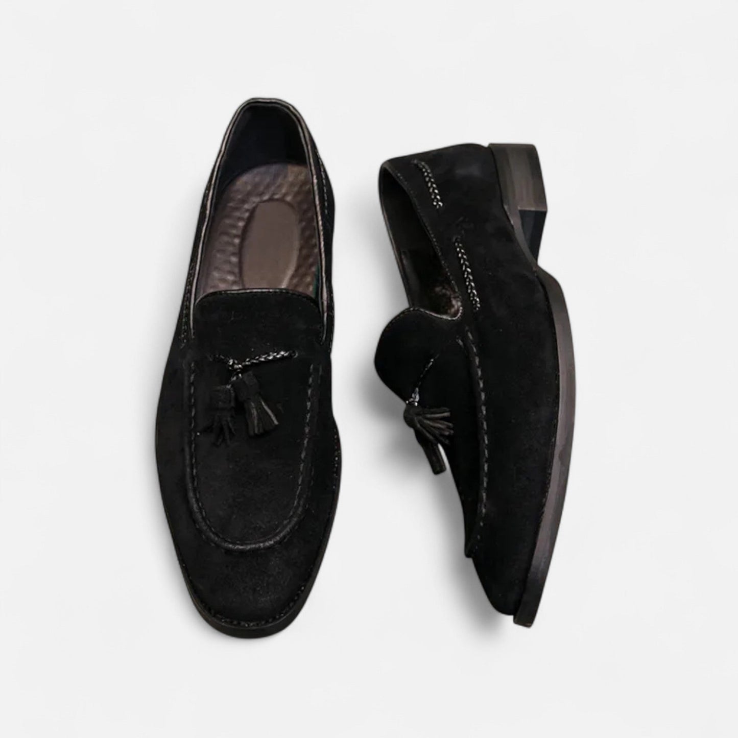 Velour Boutique | Men’s Tassel Loafers Suede Heritage