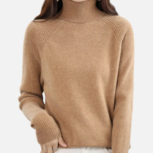 Velour Boutique | Women's Turtleneck Sweater Raglan Sleeve