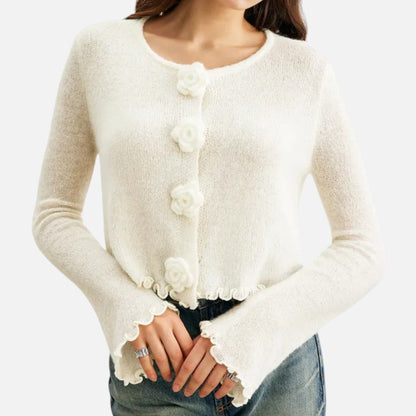 Velour Boutique | Women's Slim-Fit Floral Knit Pullover