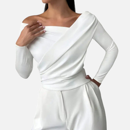 Velour Boutique | Women's Timeless Cross-Over Collar Blouse