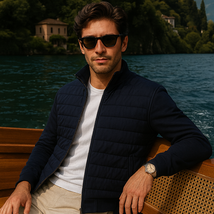 Vellemere | Men’s Lightweight Stand Collar Knitted Jacket