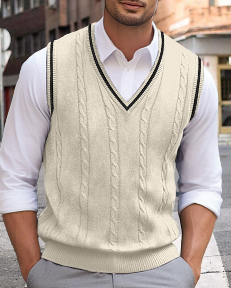 Vellemere | Men's Sleeveless V-Neck Sweater