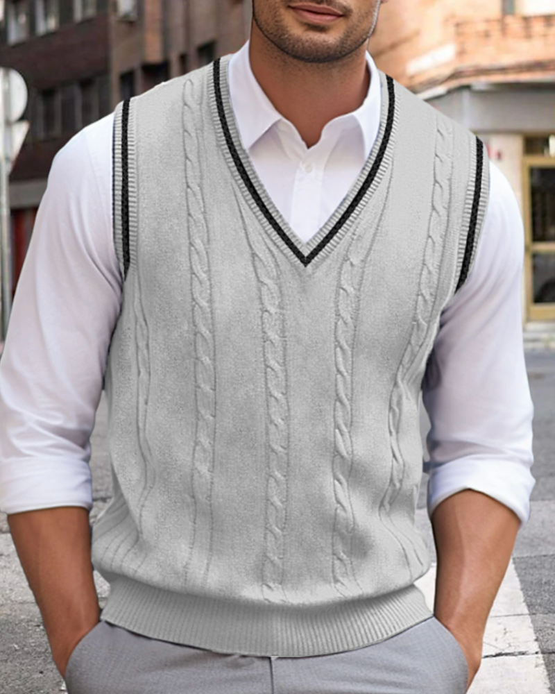 Vellemere | Men's Sleeveless V-Neck Sweater