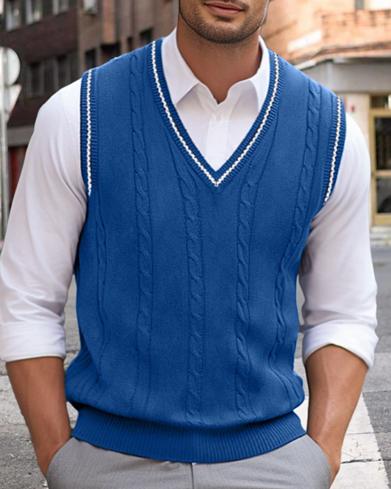 Vellemere | Men's Sleeveless V-Neck Sweater