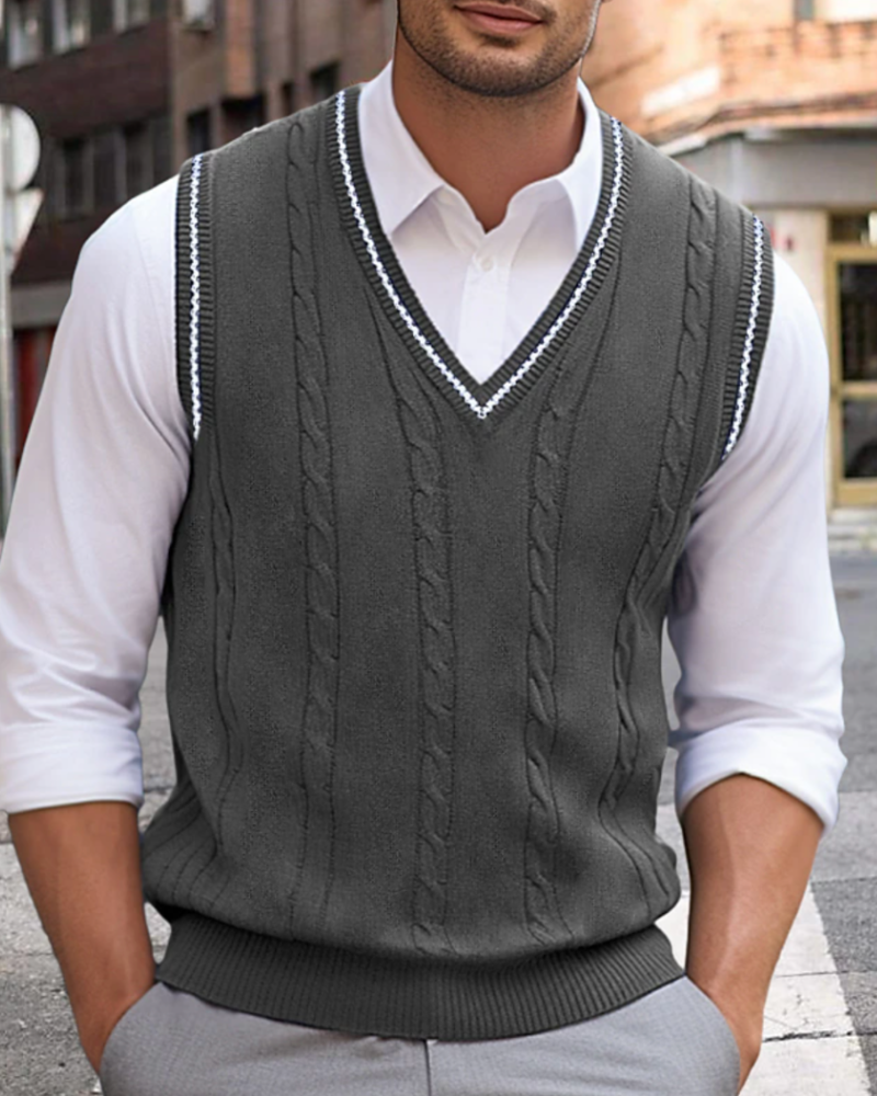 Vellemere | Men's Sleeveless V-Neck Sweater