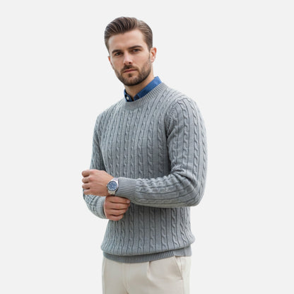 Velour Boutique | Men’s Round Neck Twisted Knit Pullover
