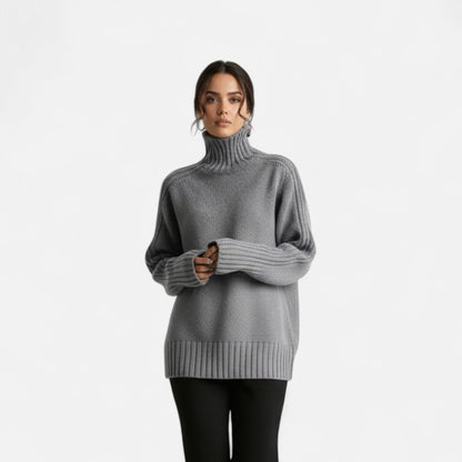 Velour Boutique | Women's Knit Turtleneck Sweater Solid Colour Style