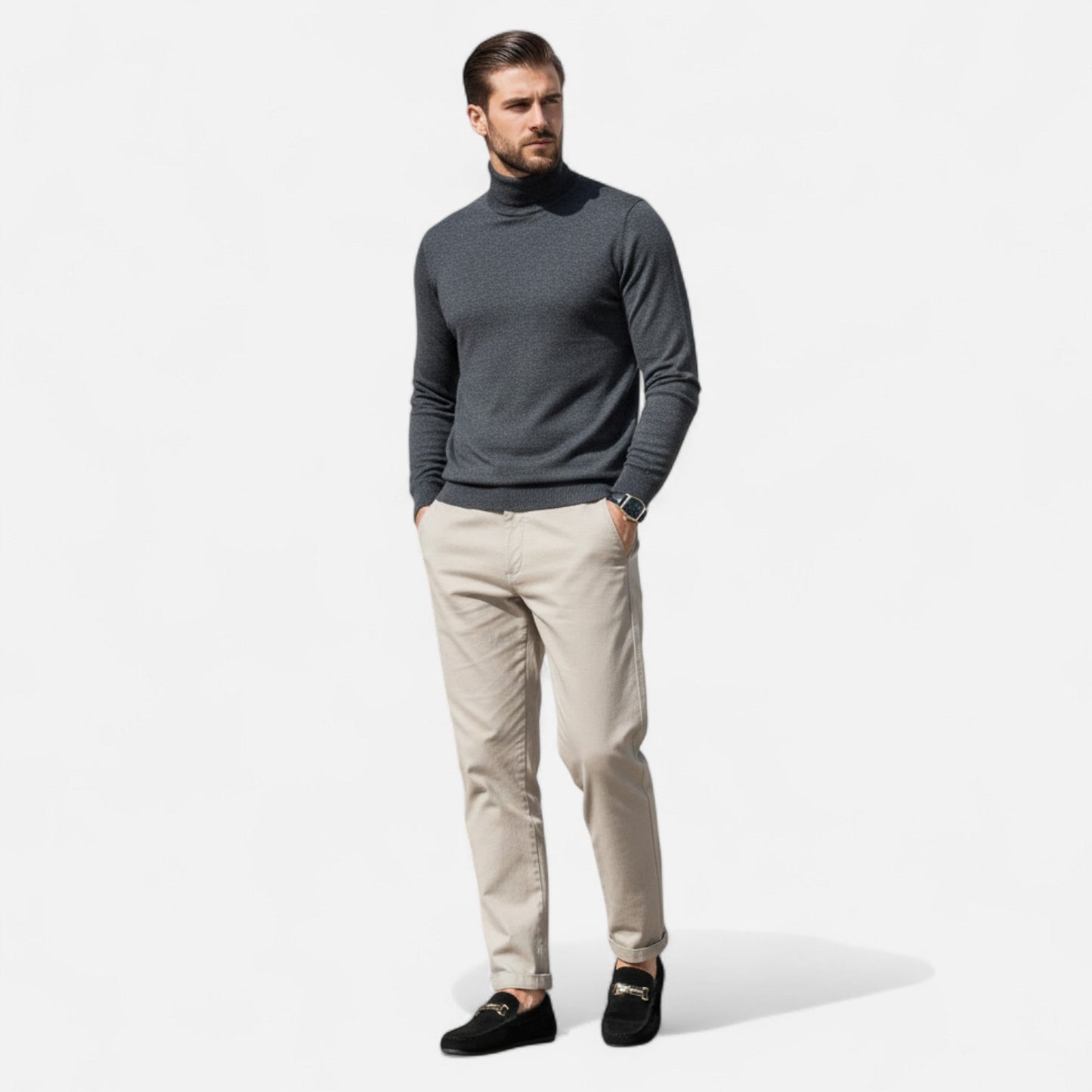 Velour Boutique | Men’s Loafers Elegant Buckle Detail