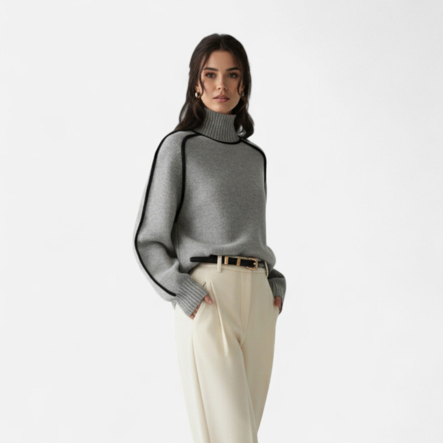 Velour Boutique | Women's Pullover Knitwear Refined Stripes