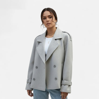 Velour Boutique | Women's Double-Breasted Tweed Coat