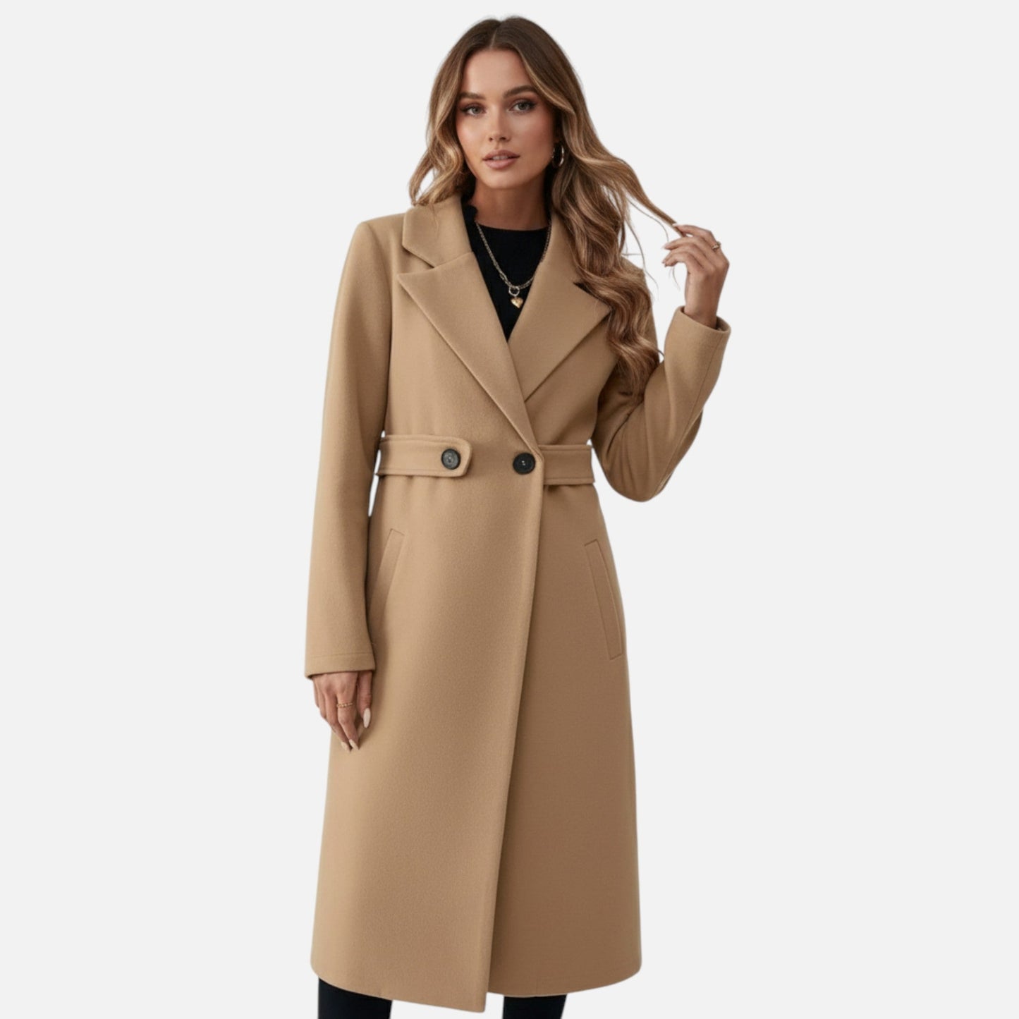 Velour Boutique | Women's Belted Long Autumn Coat