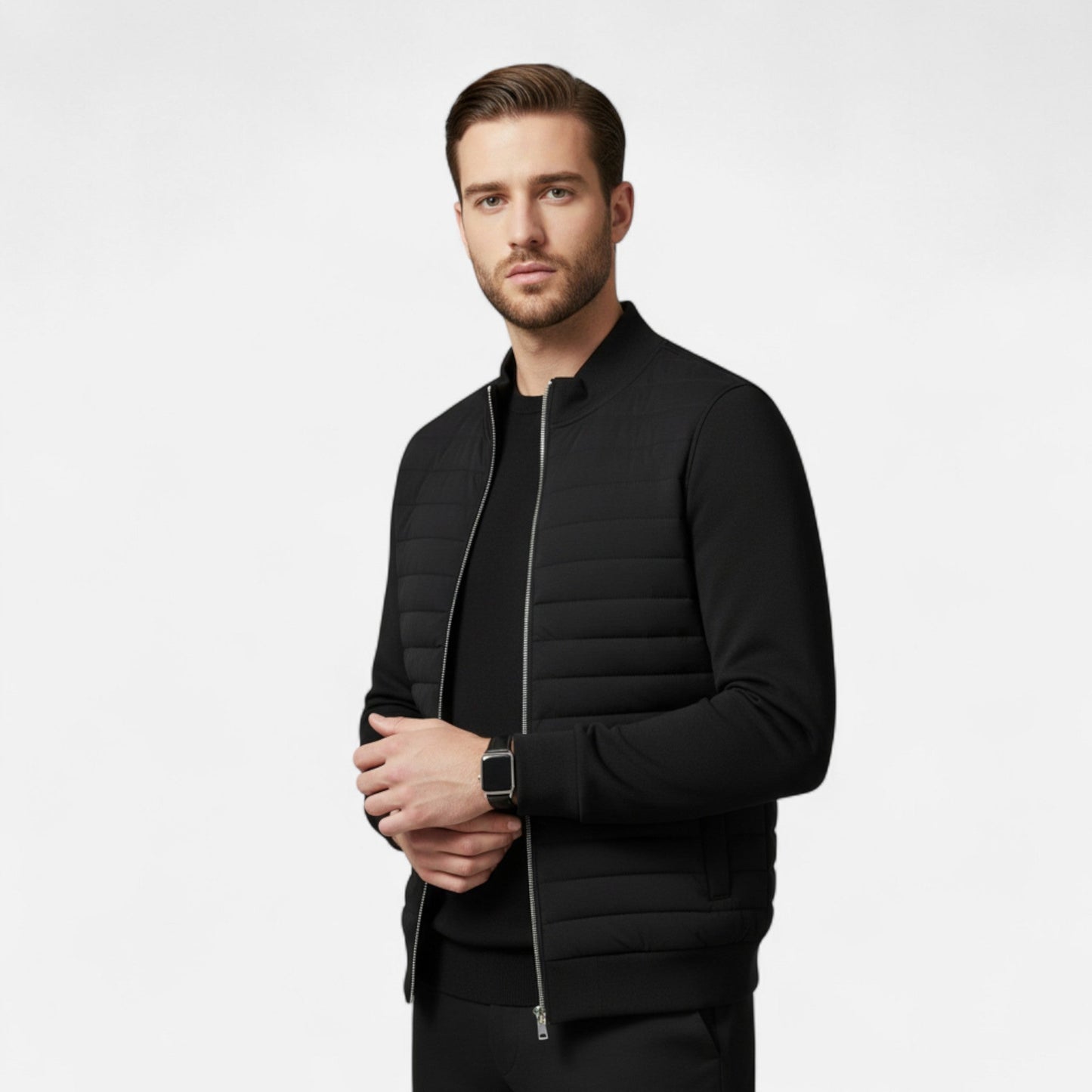 Vellemere | Men’s Lightweight Stand Collar Knitted Jacket