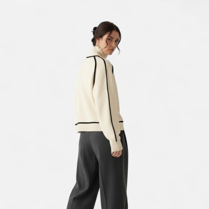 Velour Boutique | Women's Pullover Knitwear Refined Stripes
