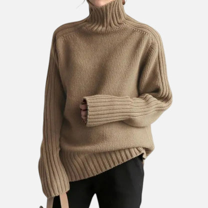 Velour Boutique | Women's Knit Turtleneck Sweater Solid Colour Style