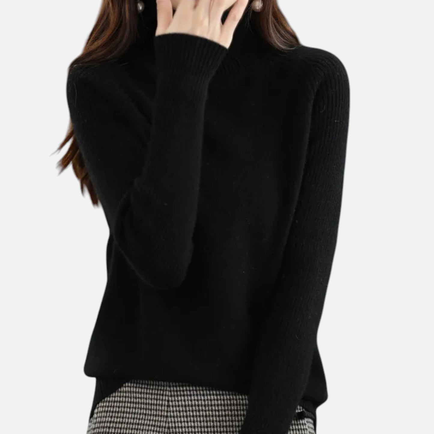 Velour Boutique | Women's Turtleneck Sweater Raglan Sleeve