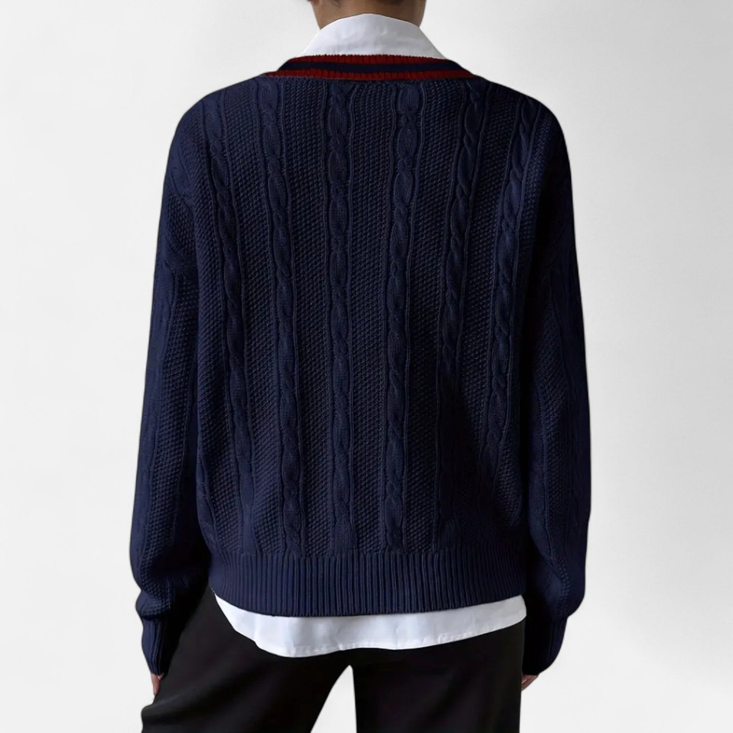 Velour Boutique | Women's V-Neck Knitted Pullover