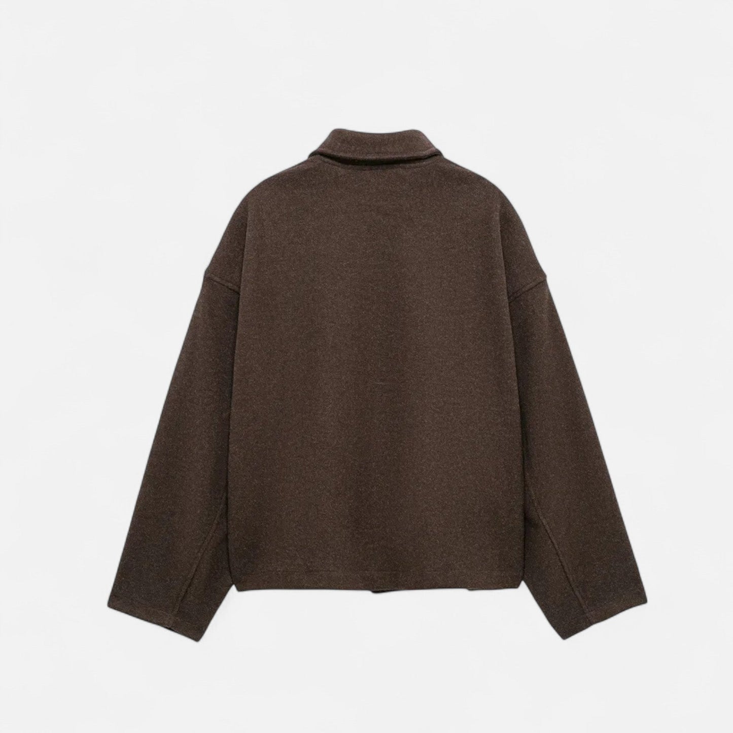 Velour Boutique | Women's Woolen Lapel Zipper Jacket