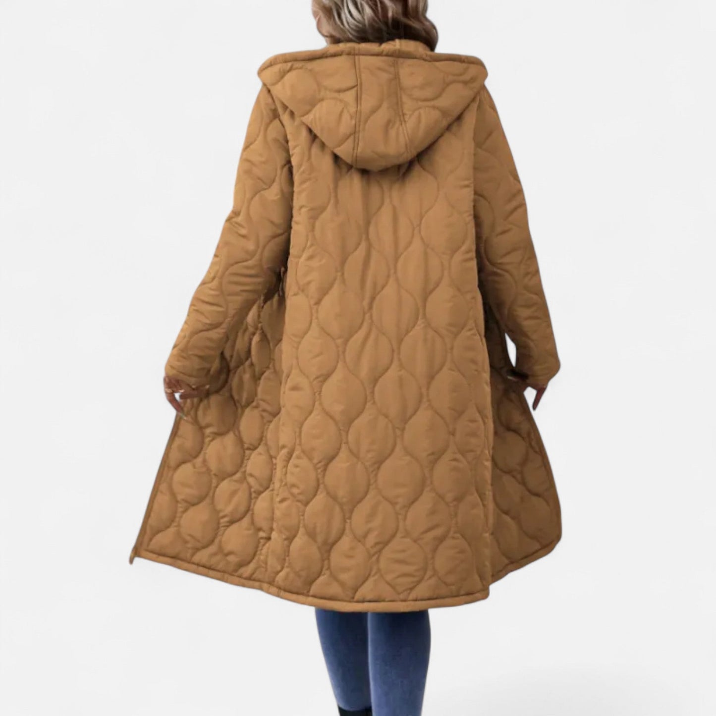 Velour Boutique | Women's Long Quilted Hooded Jacket