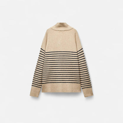 Velour Boutique | Women's Striped Turtleneck Sweater