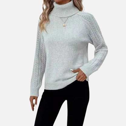 Vellemere | Women’s Cashmere-Touch Turtleneck – Raglan Heritage Knit