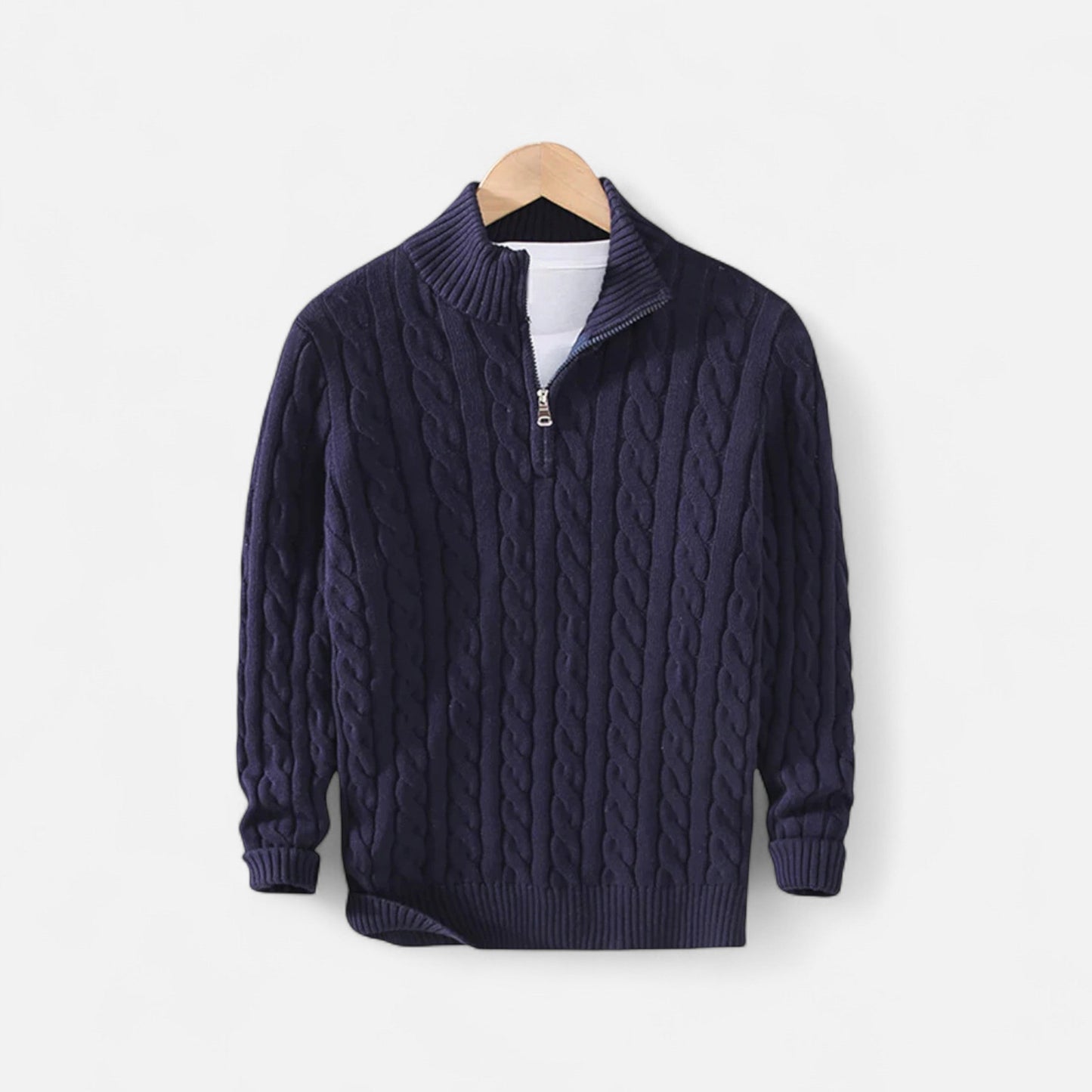 Velour Boutique | Men’s Half-Zip Knit Sweater Thick Turtleneck