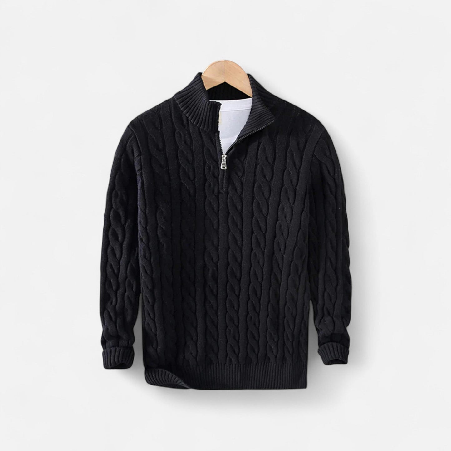 Velour Boutique | Men’s Half-Zip Knit Sweater Thick Turtleneck