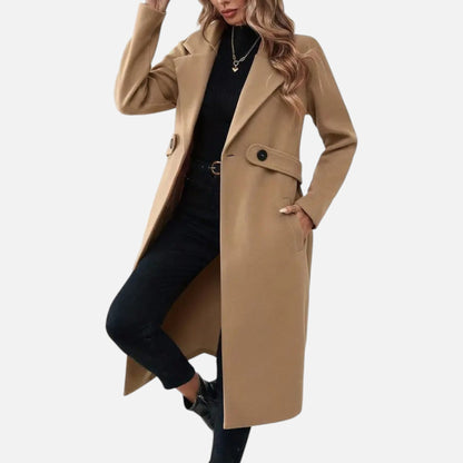 Velour Boutique | Women's Belted Long Autumn Coat