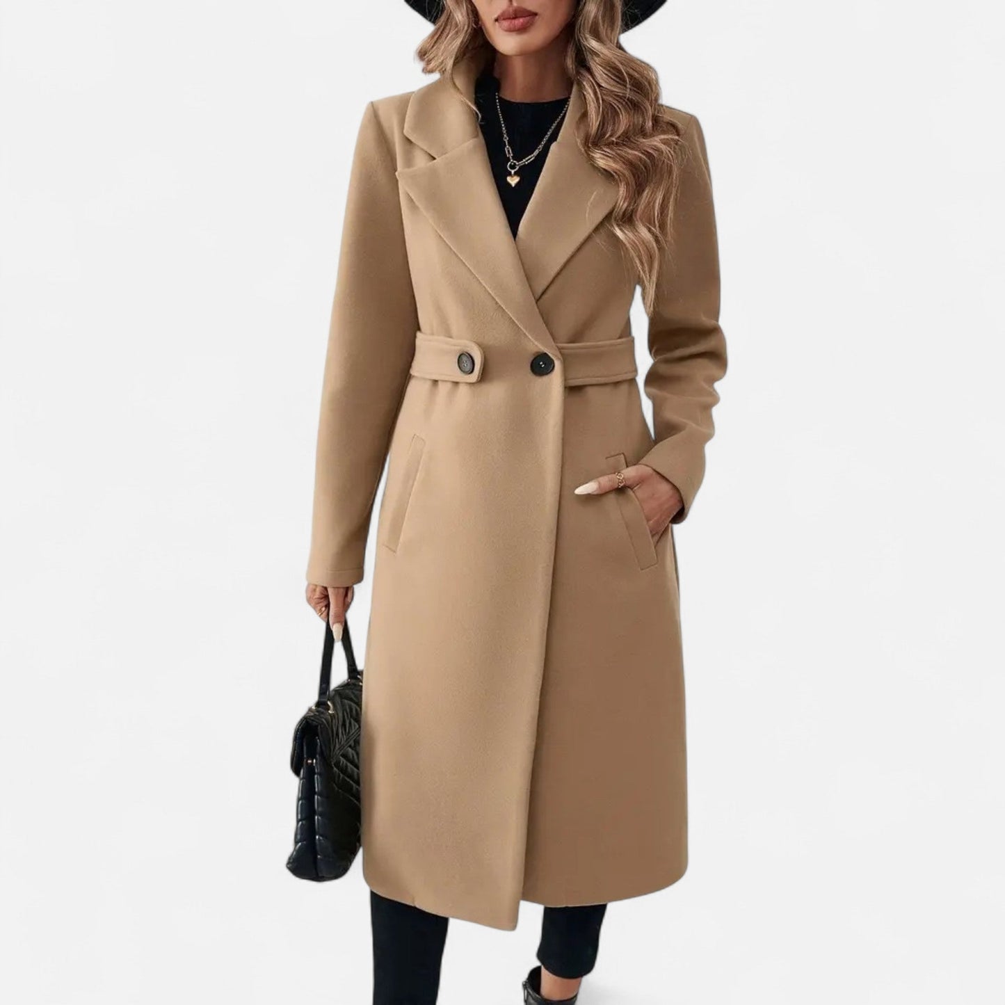 Velour Boutique | Women's Belted Long Autumn Coat