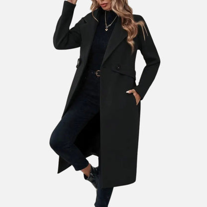 Velour Boutique | Women's Belted Long Autumn Coat