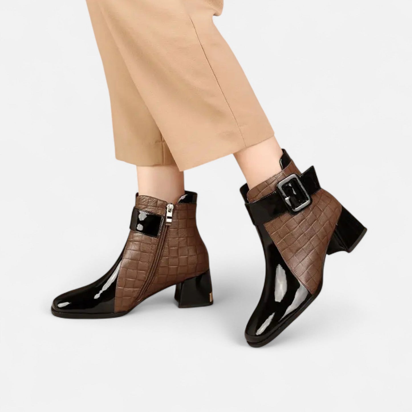 Velour Boutique | Women's Ankle Boots Buckle Detail