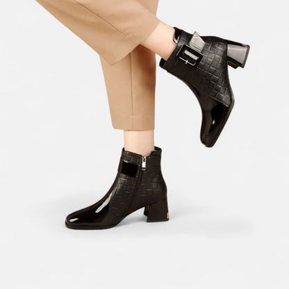 Velour Boutique | Women's Ankle Boots Buckle Detail