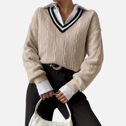 Vellemere | Women’s Cashmere-Touch V‑Neck Knit