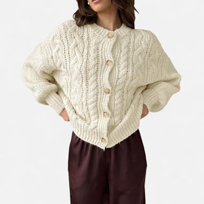 Velour Boutique | Women's Textured Knit Wool Cardigan