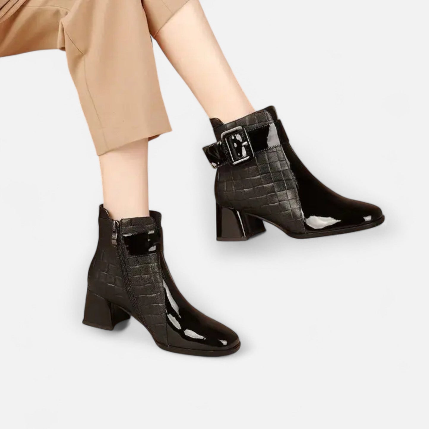 Velour Boutique | Women's Ankle Boots Buckle Detail