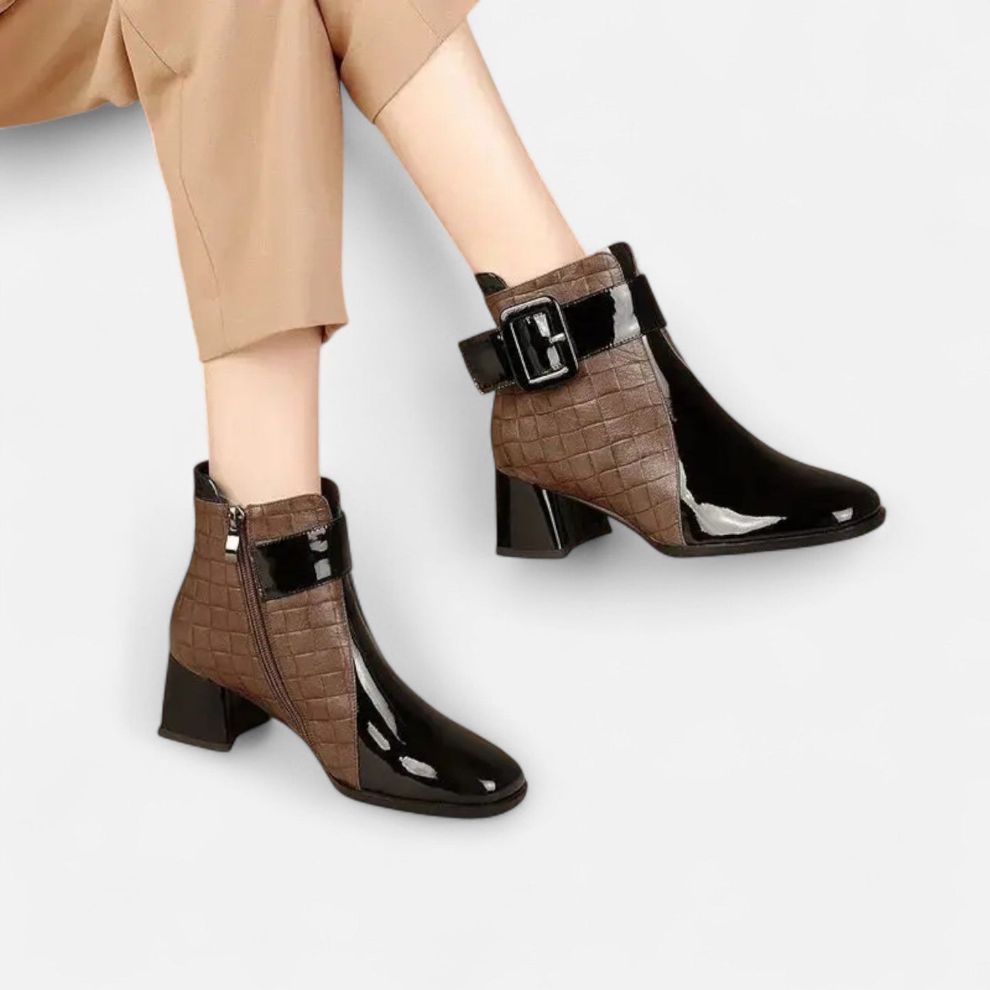 Velour Boutique | Women's Ankle Boots Buckle Detail
