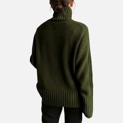 Velour Boutique | Women's Knit Turtleneck Sweater Solid Colour Style