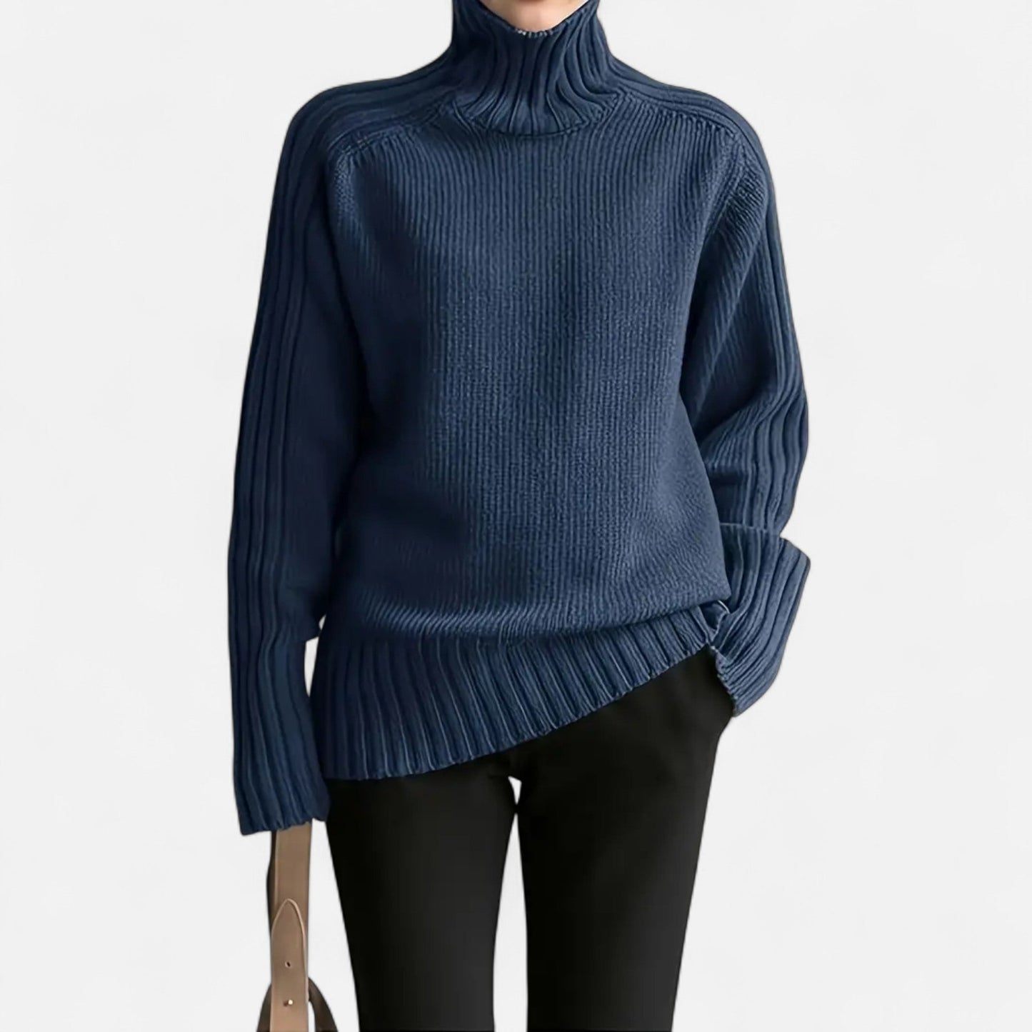 Velour Boutique | Women's Knit Turtleneck Sweater Solid Colour Style