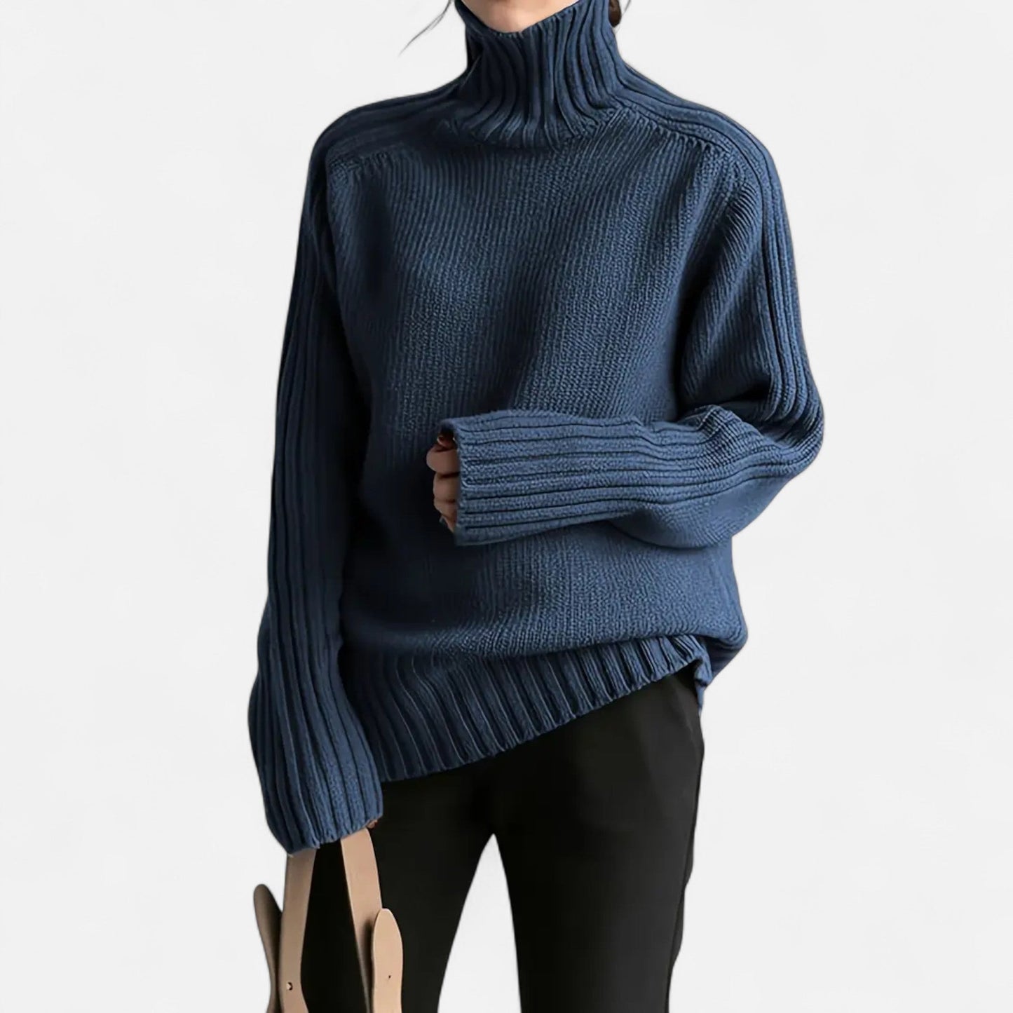 Velour Boutique | Women's Knit Turtleneck Sweater Solid Colour Style