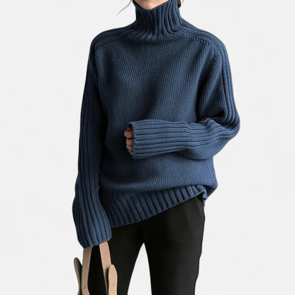 Velour Boutique | Women's Knit Turtleneck Sweater Solid Colour Style