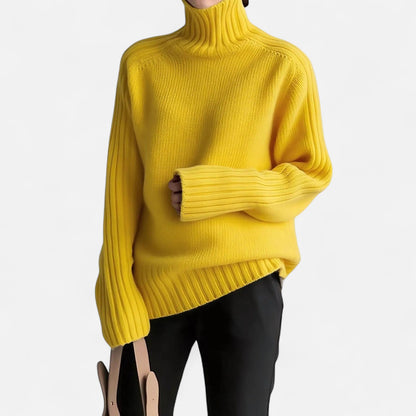 Velour Boutique | Women's Knit Turtleneck Sweater Solid Colour Style